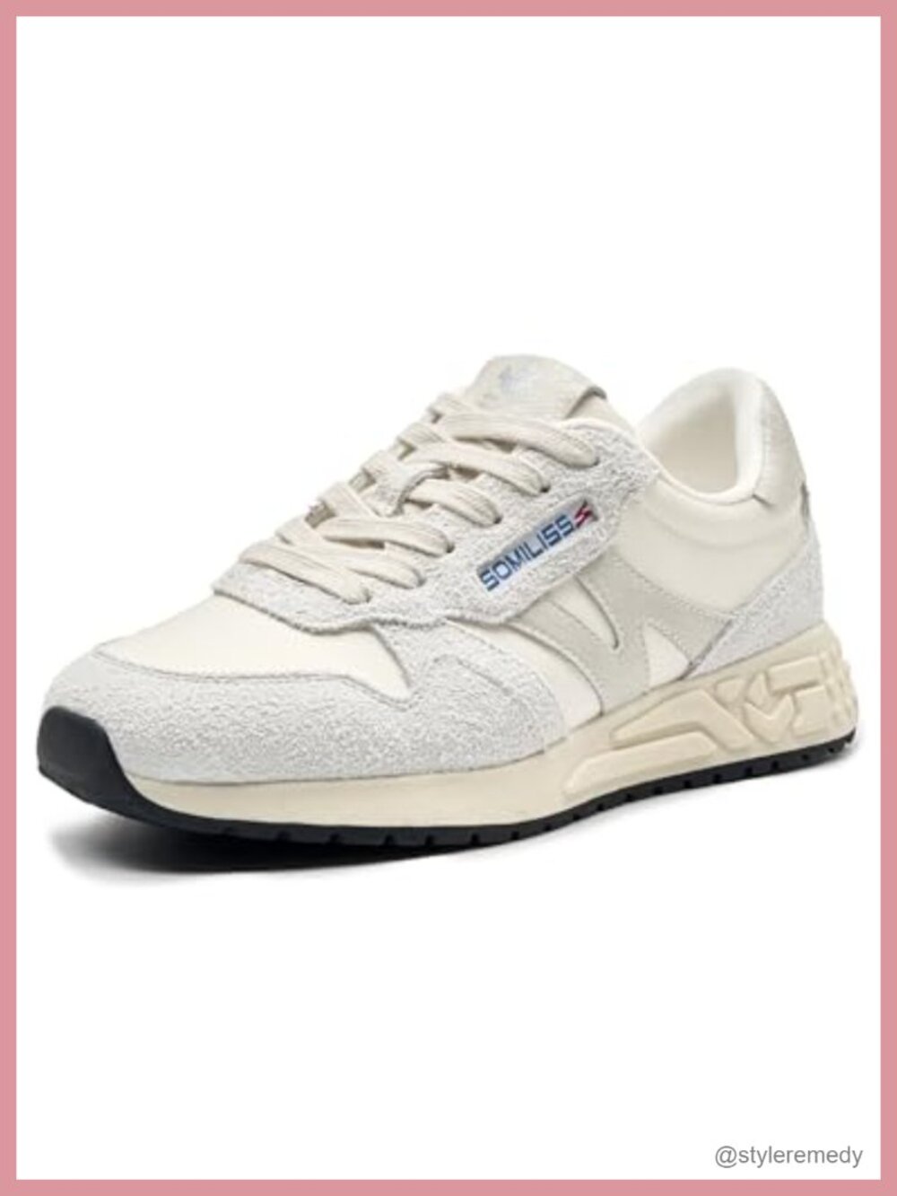 somiliss Platform Sneakers Women Comfort Walking Shoes Suede Fabric